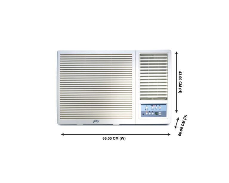 GODREJ WINDOW AC WFC DIMENSION